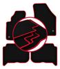 Velour Floor Mats with Red Edge For: Volkswagen Touran I 2FL Minivan (2010-)
