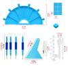 Diamond Painting Tool Kit with Fan Shaped Sorting Tray Wax Pads Craft Pens Scraper Brush Stands and Spoon for Rhinestone Art DIY Supplies