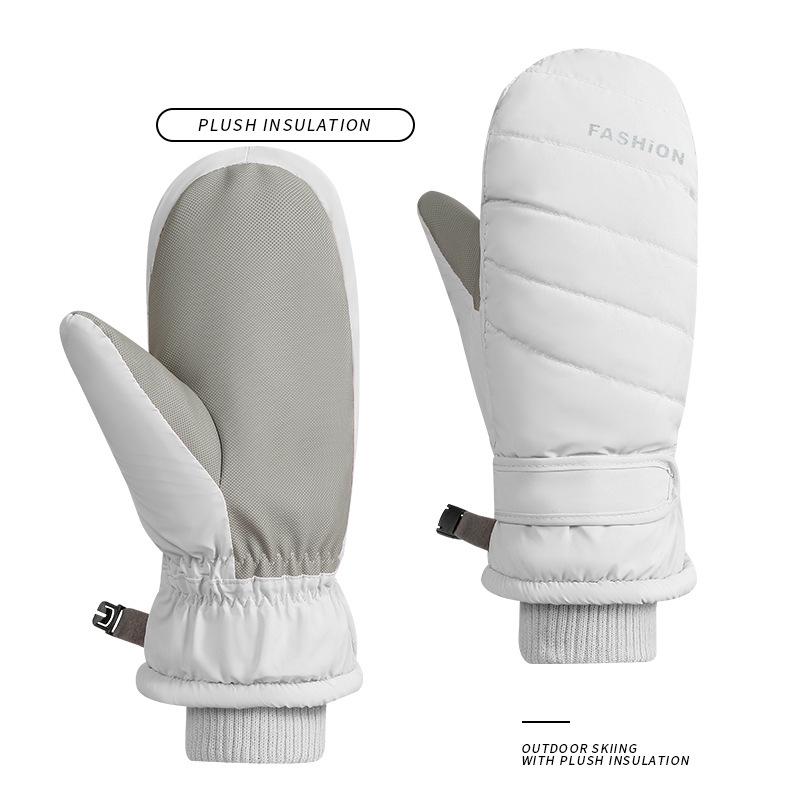 Winter Warm Ski Gloves Waterproof Anti Slip Windproof Thermal Fleece Lining Snow Gloves for Outdoor Sports Anti-skid Mittens