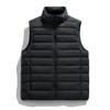 Men's Lightweight Winter Down Vest, 90% Insulated with Stand Collar, Short Fit for Sports, Group Purchase & Custom Printing Available