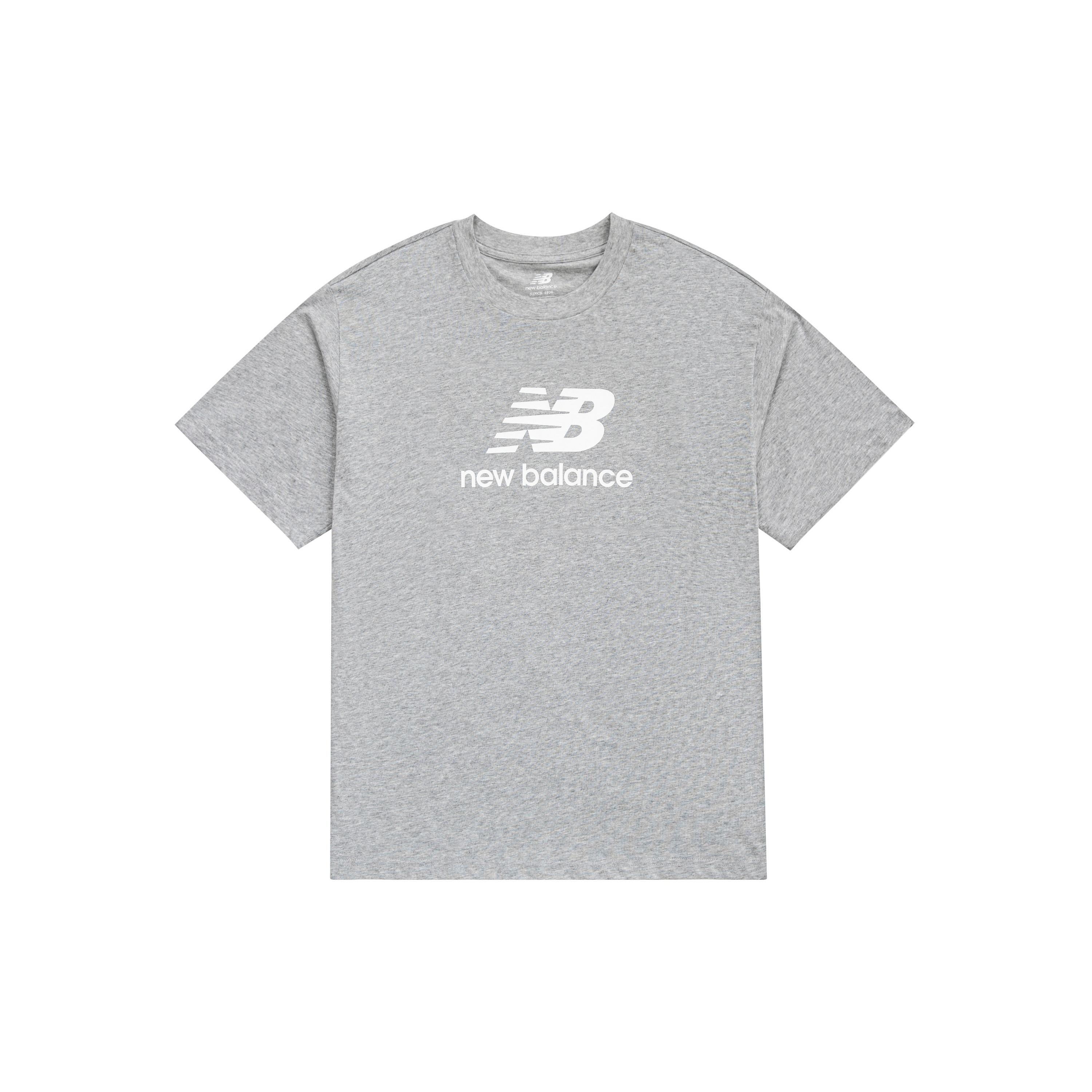 New Balance Essential Logo T-shirt Asia Sizing Grey Men s AMT31541-AG XL