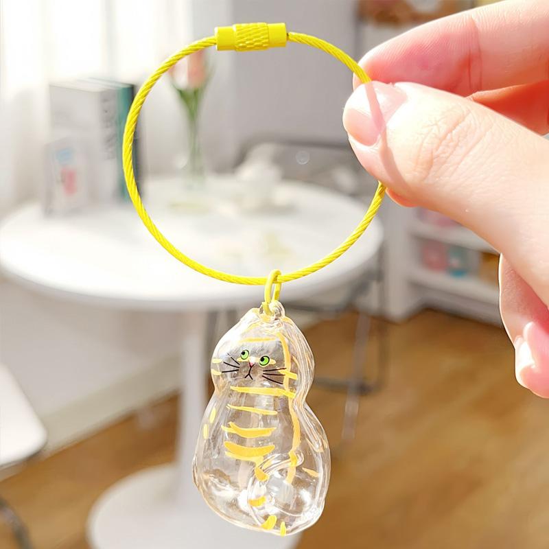 

Cute Cat Hair Storage Box Hanging Pet Hair Storage Box Small Hanging Accessory Cat Keychain Pendant Backpack Bag Hanging Decor