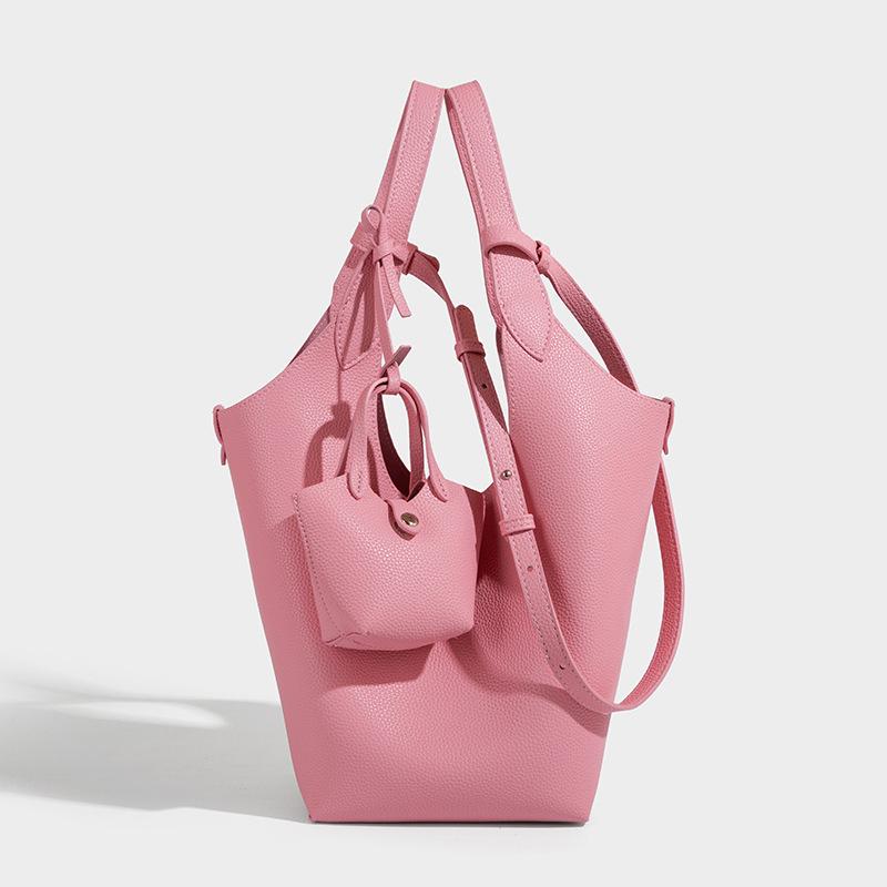 2025 New Niche Fashion Style Large Capacity Basket Bag High-End Bucket Bag Commuter Tote Crossbody Bag