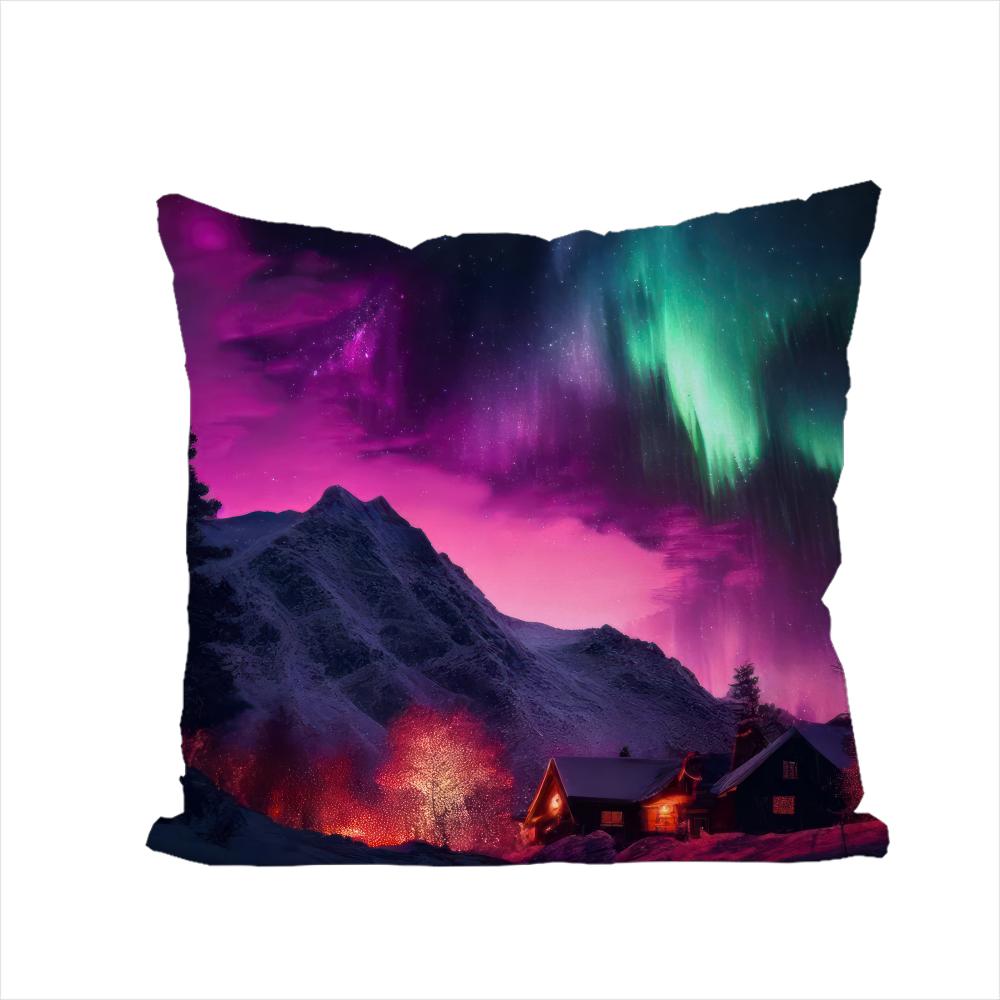 

Polar Lights Pillow Case For Car Sofa Decorative Home Doublesided Print Plush Square Throw Pillow Cushion Cover 30x30cm