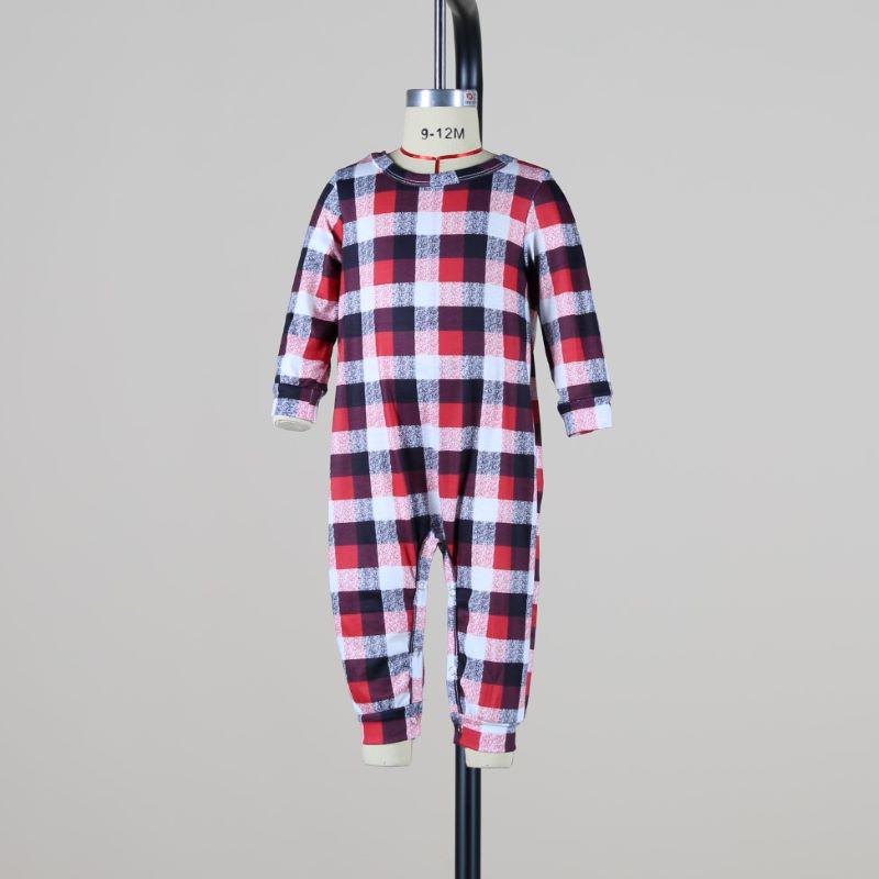 Elk Print Parent-Child Christmas Pajamas Set - Long Sleeve Autumn/Winter Family Homewear KTB