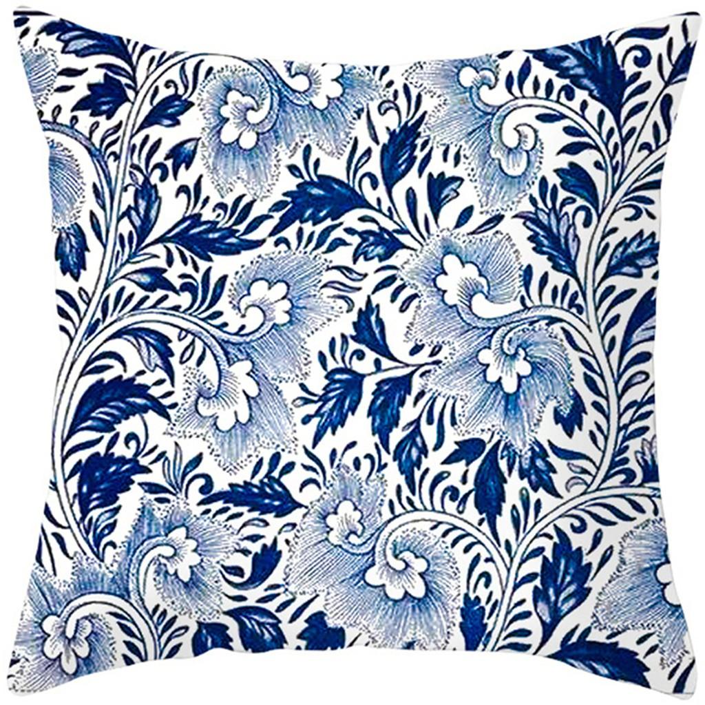 Dark Blue Abstract Pillowcase Sofa Cushion Cover