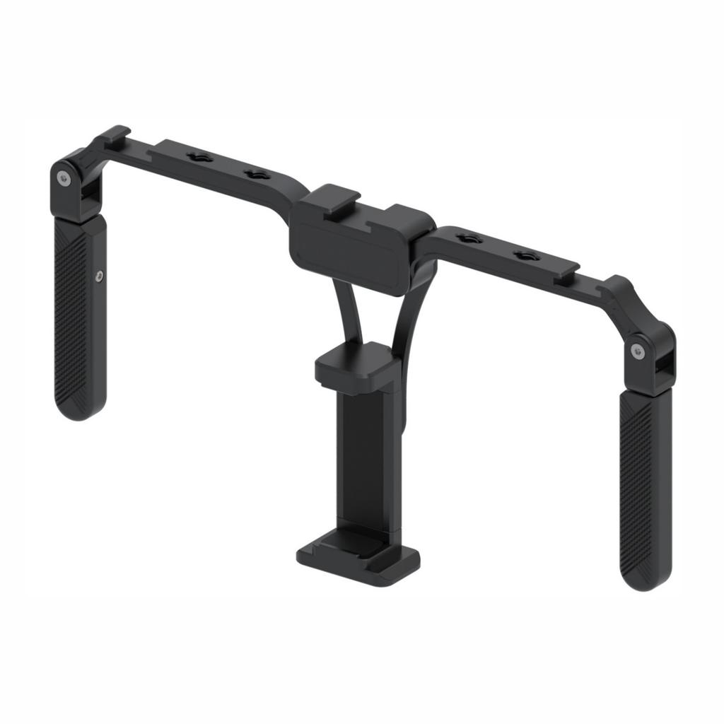 Adjustable Cellphone Clip Clamp Holder for Photography with 2 Cold Shoe Mounts and 360Rotation for Vlog Video Shootings