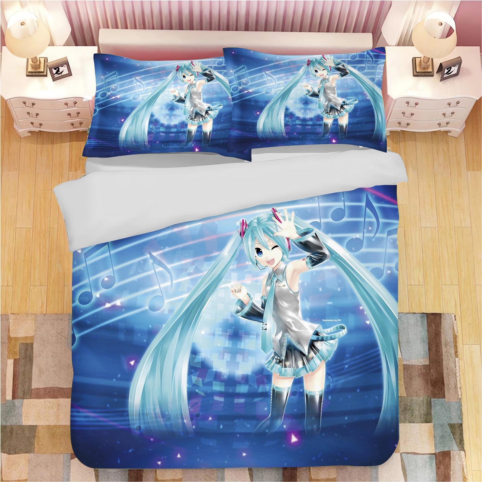 

Duvet Cover Hatsune Miku Bedding Set Teen Bedroom 100% Polyester Decor Ultra Soft Comfortable Children Room New Various Size 90X200cm