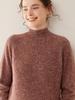 Heathered Cashmere Half-High Collar Women's Knit Base Layer - Slimming, Loose, Warm, Simple, Versatile Top