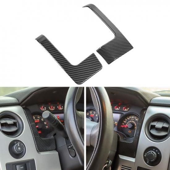 Carbon Fiber Dash Cover Dashboard Decoration Trim Accessories for F150 2009-2014