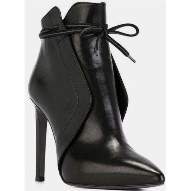 Winter New Women's Leather Boots Pointed and Back Zipper Short Boots