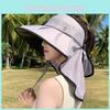 Outdoor Sun Protection Hat With Wide Brim And Neck Cover For Summer Beach Casual Wear