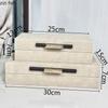 Leather Decoration Box Off White Jewelry Box Rectangle Storage Box Dressing Table Desktop Decoration Exquisite Home Decoration