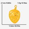 6pcs Cute Mushroom Cherry Flower Pendants Real Gold Plated Stainless Steel Charms For Jewelry Making Supplies DIY Bracelets Bulk
