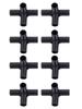 Simplify Your For DIY Projects with 8PCS Reliable Black PVC Connectors