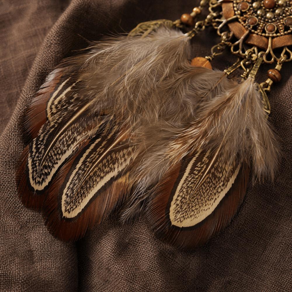 Ethnic Feather Dangle Earrings Bohemian Dangle Women's Earrings Long Tassel Earrings Daily Wear