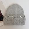 Knitted Hat Women's Winter Thickened Warm Ear Protection Hat Rhinestone Wool Hat Winter Hats for Women, Beanies for Women, Hats for Women Winter