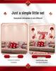 Wedding Room Decoration Set: Bride & Groom Sofa Background with Double Happiness Flower Pull