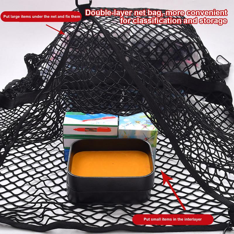 Truck Bed Cargo Net Highly Elastic Heavy Duty Truck Net Mesh Organizer For Trunk Moving Shelf Ceiling Road Outdoor