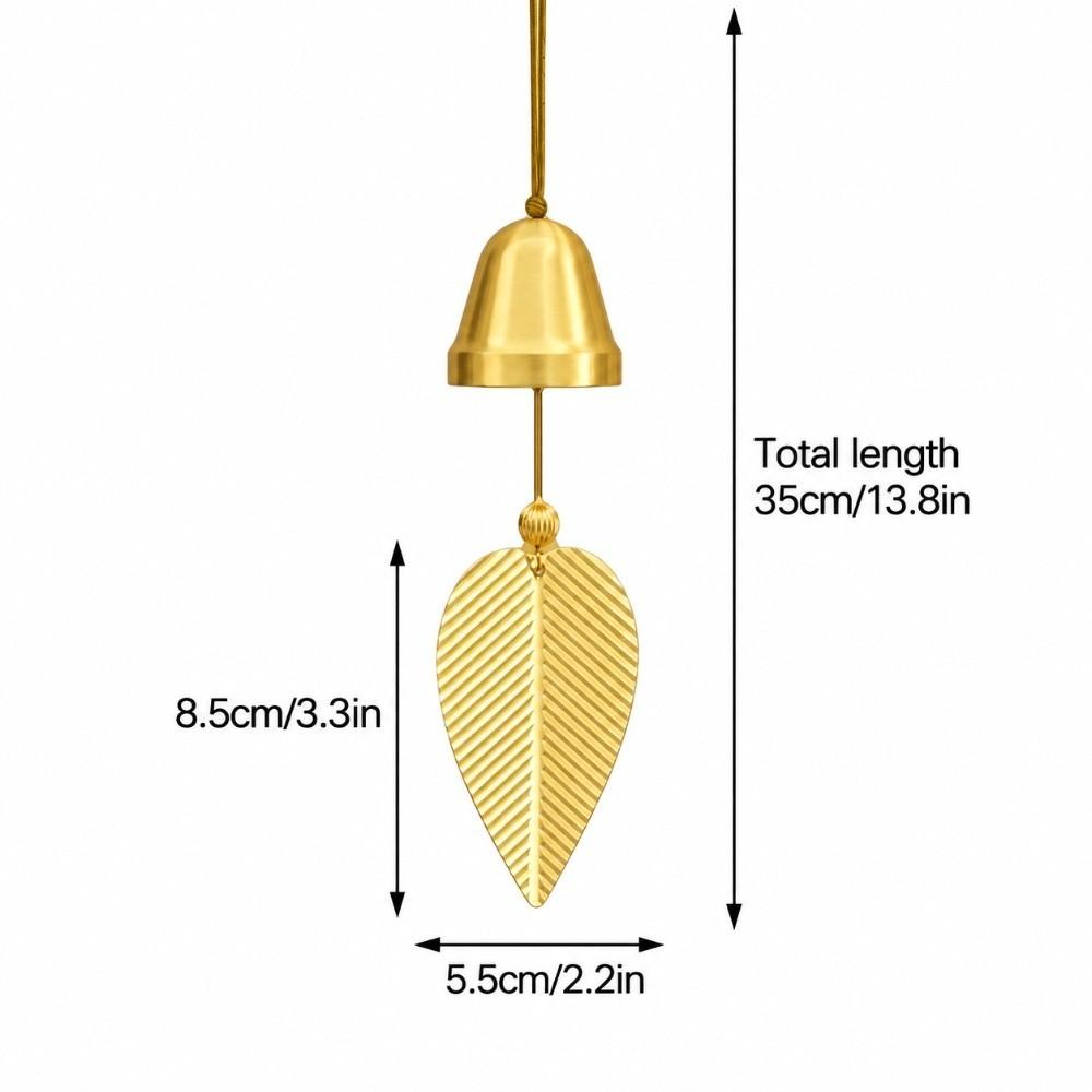 Gold Hanging Bell Decor Brass Feng Shui Bell Brass Decorative Door Bell Window Decor