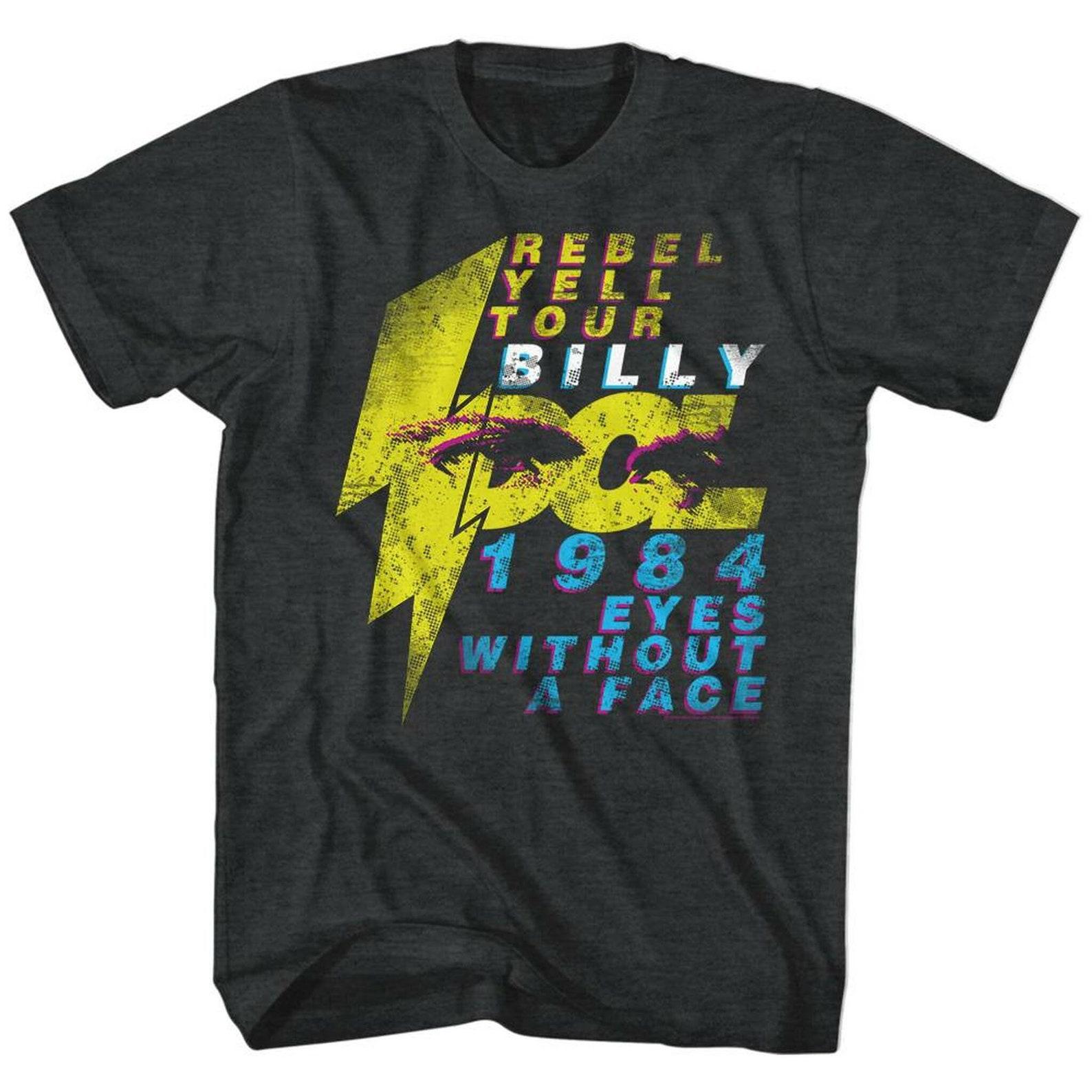 Billy Idol Eyeballs Heather Adult T-Shirt S