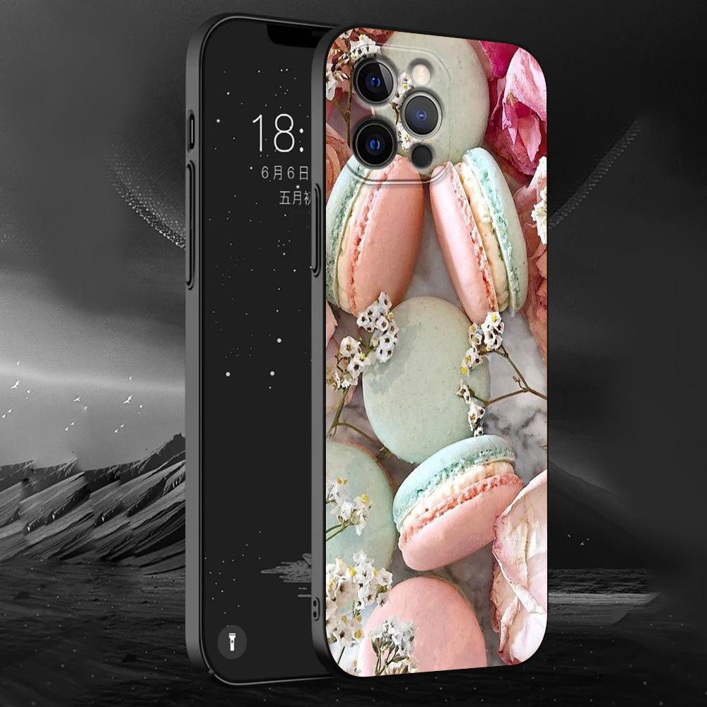 

Милый чехол для телефона с макаронами, тортом и десертом для iPhone 13 15 14 12 11 Pro MAX XR X SE XS 7 8 Plus, роскошный силиконовый чехол для iPhone13 iPhone 13