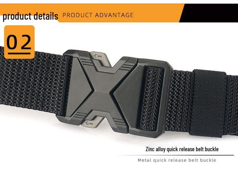 2023 Unisex Tactical Nylon Quick-Dry Belt with Zinc Alloy Buckle