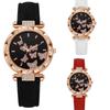 Butterfly Dial Quartz Watch Rhinestone Wristwatches Elegant Women Watches  Women