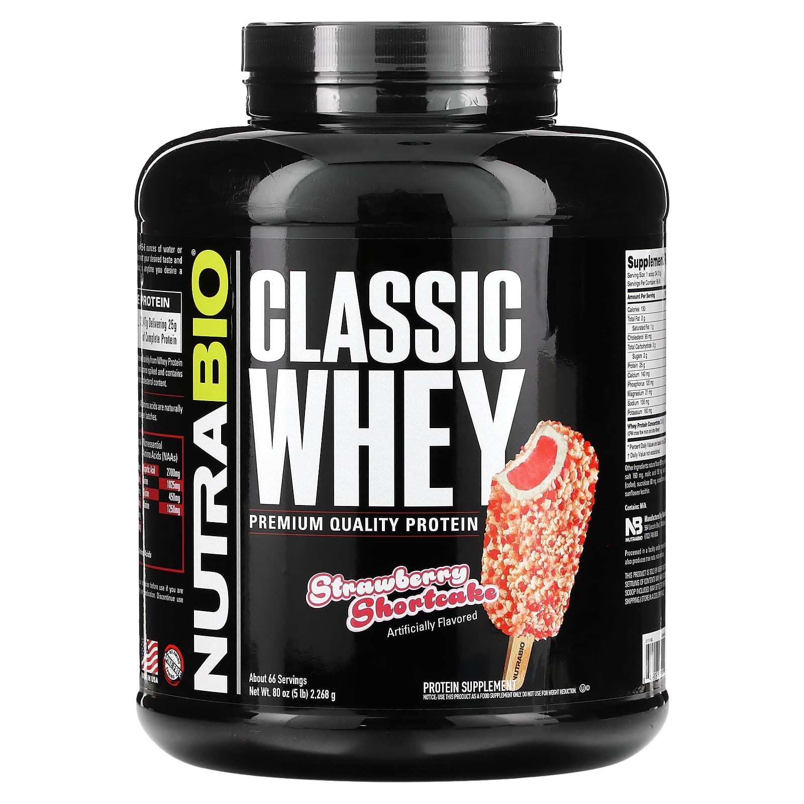 

Classic Whey Protein, Strawberry Shortcake Flavor, 2,268G (5Lb)