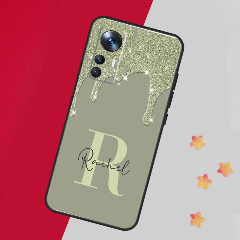 Personalised Name Slim Liquid Glitter Case For Xiaomi 14 13 11T 12T 13T Pro 12 Lite 12X POCO X3 X5 Pro X4 F4 M5 M5s F3 F5 Cover