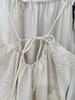 Elegant 3D Embroidered Ramie Suspender Dress - New Chinese Style