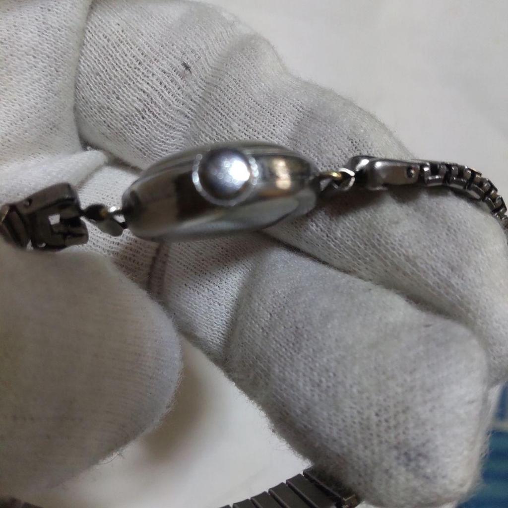 Used Working item ORIENT STAR silver hand-wound analog watch