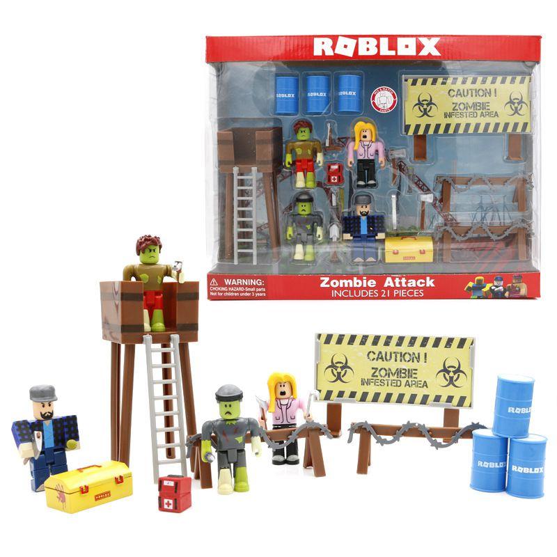 Premium Roblox Game Figma Zombie Raids Block Doll Mermaid Playset Action Figure Toy