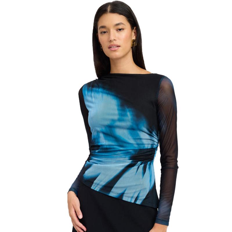 Women's Fall Casual Comfortable Printed Slim Long Sleeve Shrunken Short Dress