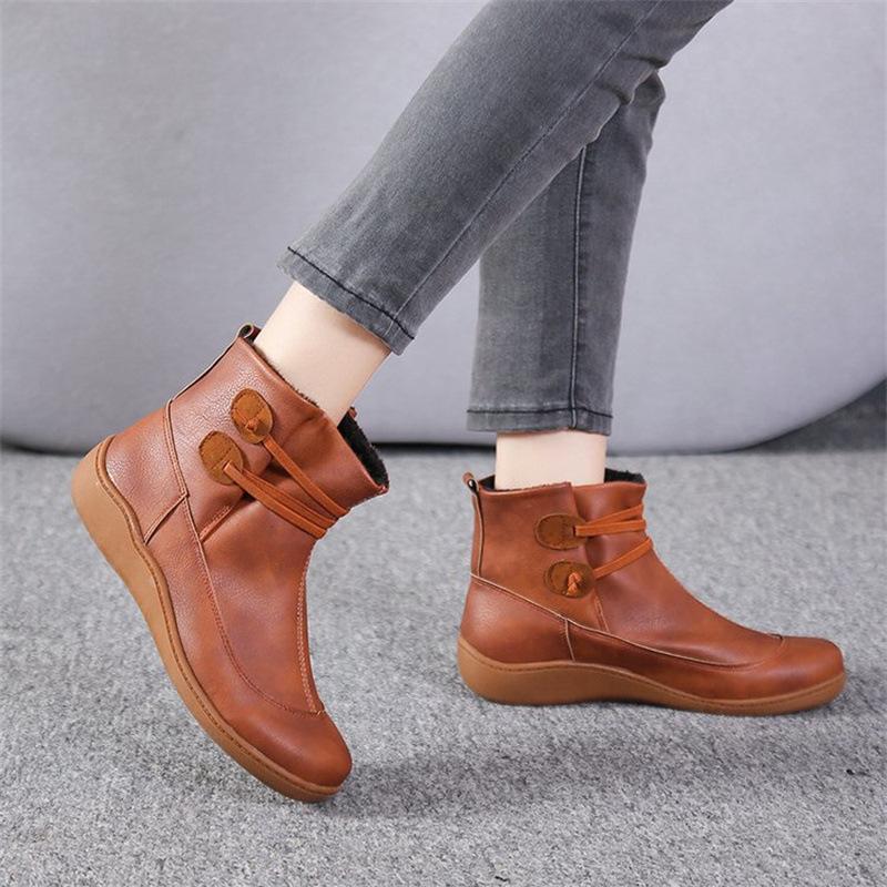 New European and American Autumn and Winter Short Boots Thick-soled Sports Lace-up Large-size Short Boots Martin Boots