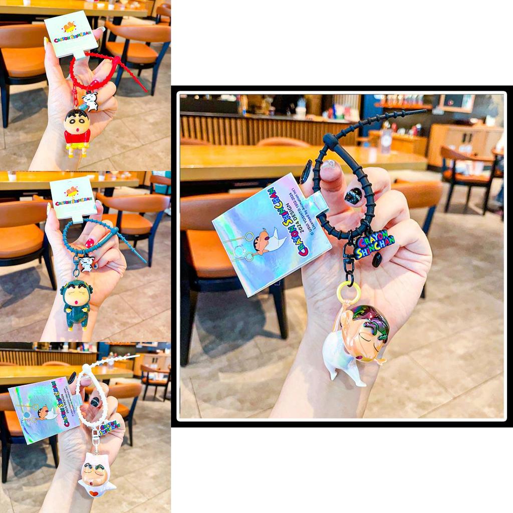 Durable Crayon Shin-chan Cartoon Keychain Stylish Key Holder For Couples And Friends Gifts