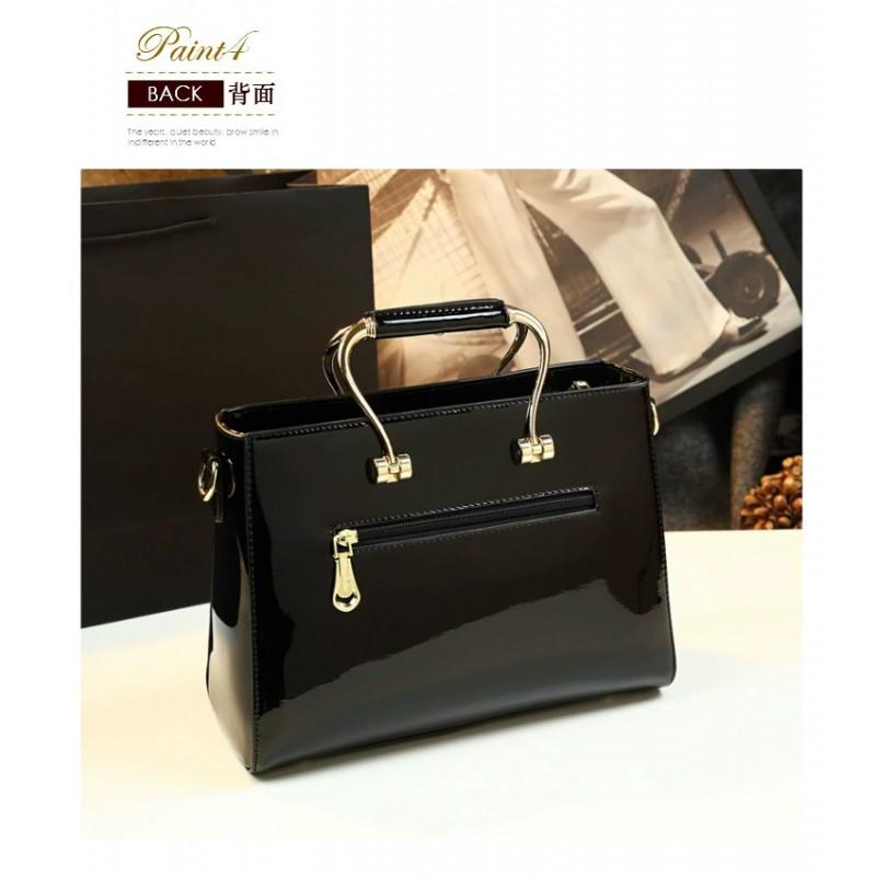 Mittlere Damen-Tragetasche in Ausführung - Crossbody-Schulterhandtasche mit Reißverschluss und Innentaschen