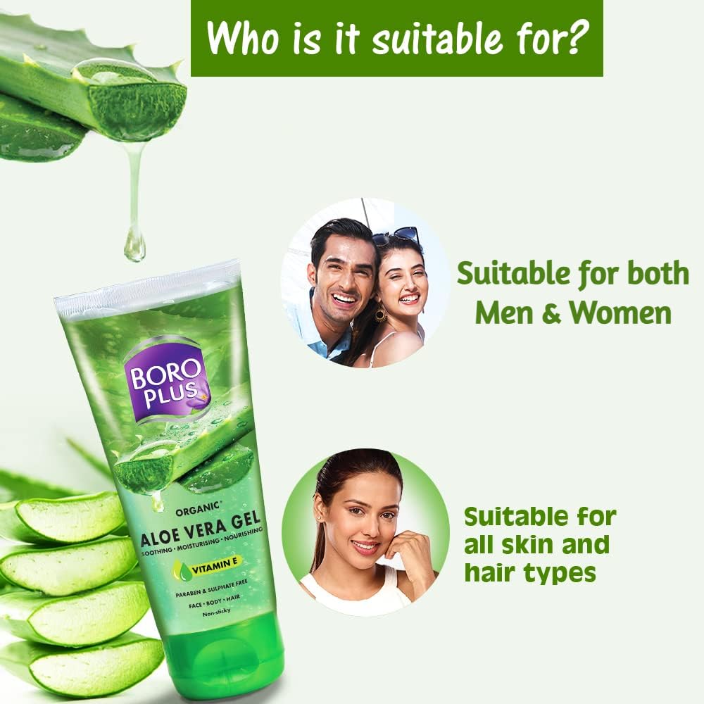 BoroPlus Aloe Gel 150ml Pack of 1 For Glowing Skin Hair Care Soothing Moisturiser