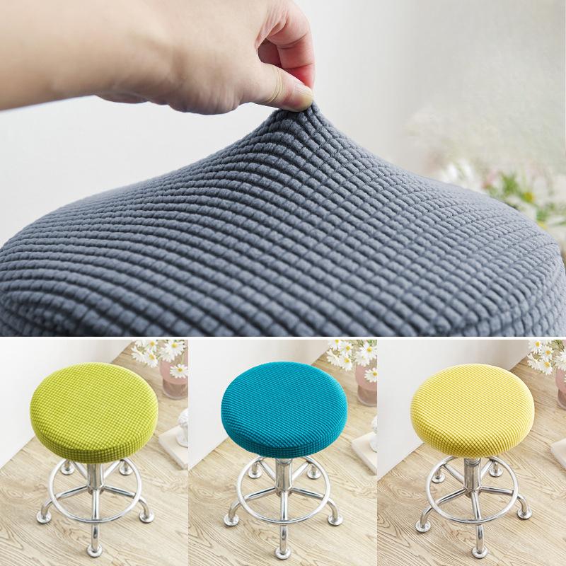 1PC Elastic Removable Soft Anti-dirty Washable Home Decor Round Chair Cover Seat Covers