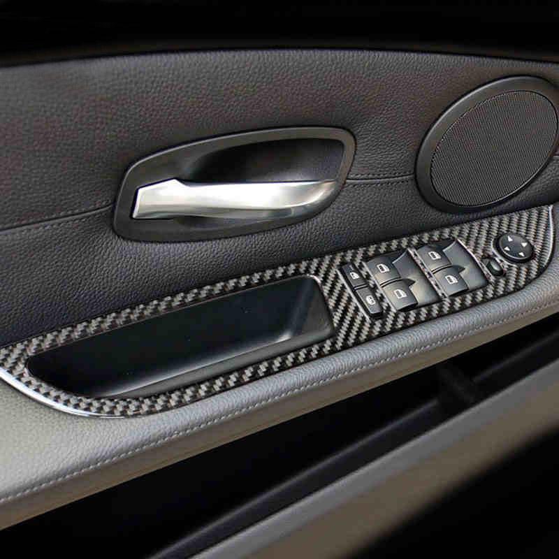 Carbon Fiber For BMW 5 Series E60 Car Inner Gearshift Air Conditioning CD Panel Door Armrest Decorative Cover Trim Car Sticker