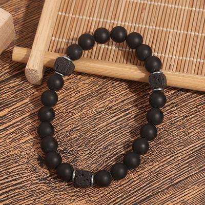 Yousheng Adjustable Bracelet Matte Natural Stone Bracelet Handcrafted Beads Stretch Bracelet Father's Day Gift for Men