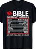 Bible Emergency Numbers - Funny Christian Bible & Jesus T-Shirt-100% Cotton