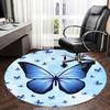 Blue Butterfly Chair Mat Home Decor, Sofa Rug, Office Carpet Gift for Bedroom, Living Room, Various Rooms