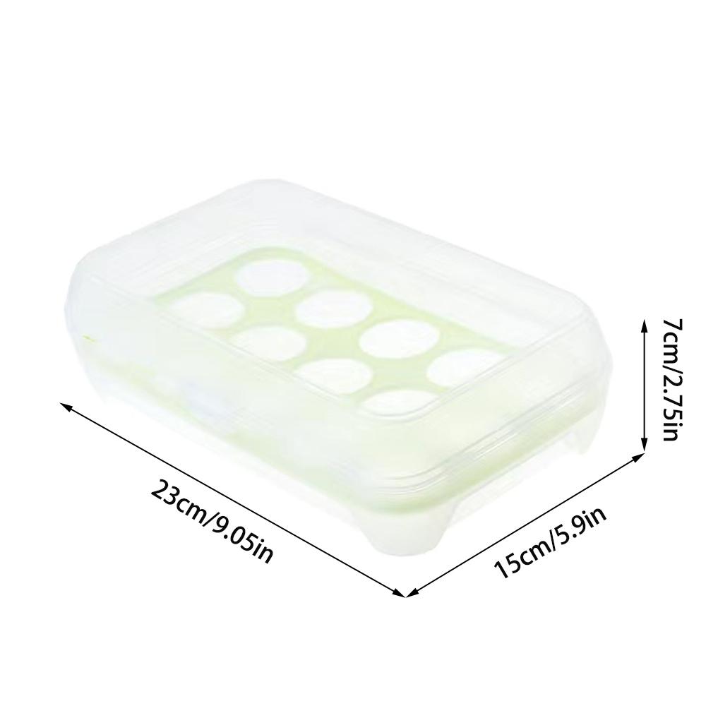 15 Compartment Refrigerator Egg Box Fresh-Keeping Box Plastic Portable Food Storage Box Transparent Egg Tray Box Storage Box