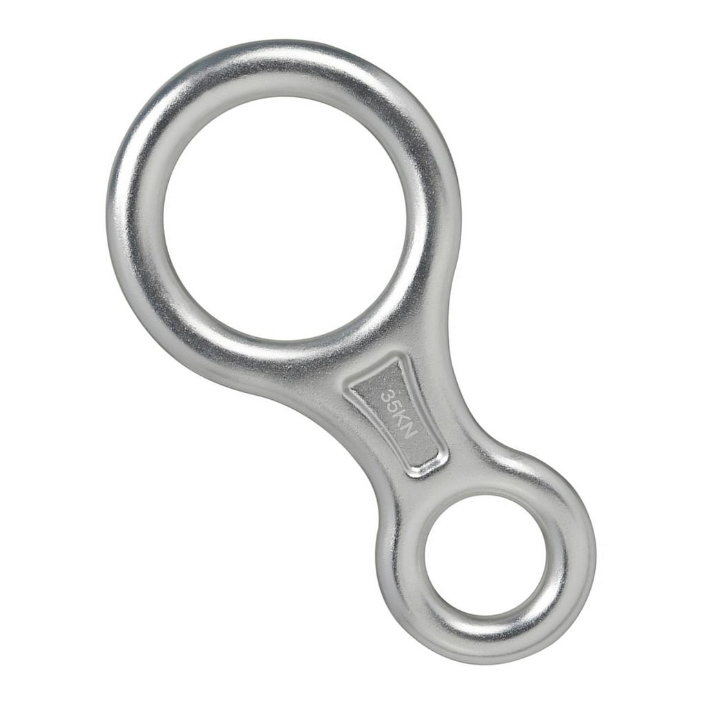 Heavy Duty 35KN Figure 8 Descender for Rock Climbing and Abseiling Technical Rope Work Aluminum Gear Outdoor Climbing