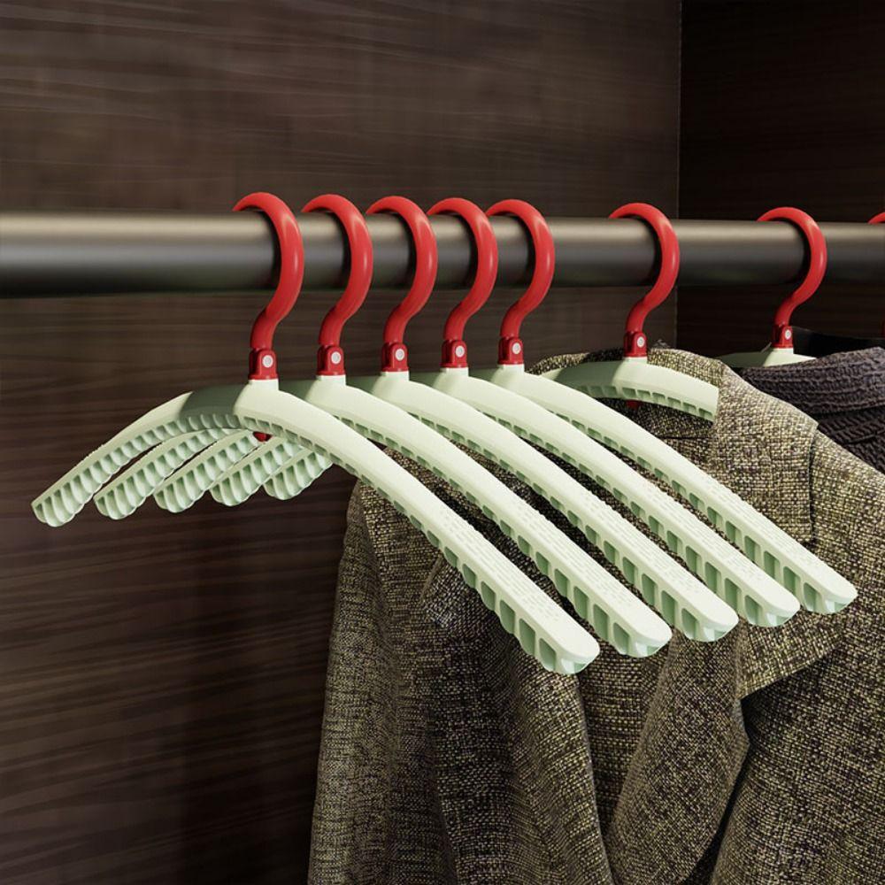 10Pcs Dopamine Clothes Drying Rack Anti-Slip Clothes Holders Folding Clothes Hangers  Travel