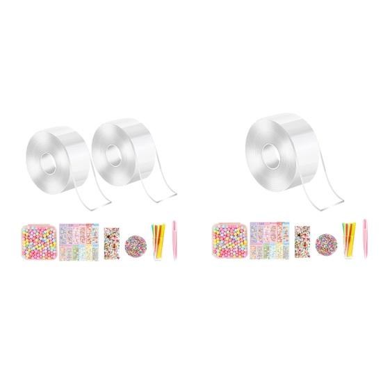 1 Set Nano Tape Bubbles with Color Faux Pearls Entertainment Multiple Play Methods Tweezers Intellectual Development PET Nano Glue