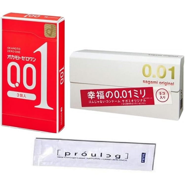 of Condoms Sagami Original 5 pieces Okamoto 3 pieces Original Lotion 7ml [Set 2] 0.01 0.01 + Included3
