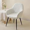 Curved Dining Chair Cover, High-end Leaf Jacquard Makeup Chair Cover, Elastic All-inclusive Universal High Armrest Chair Cover
