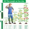Plant Support Stakes Set for Garden and Potted Plants Adjustable Connectors and Clips for Climbing Plants Tomato Orchid Vegetable Flowers
